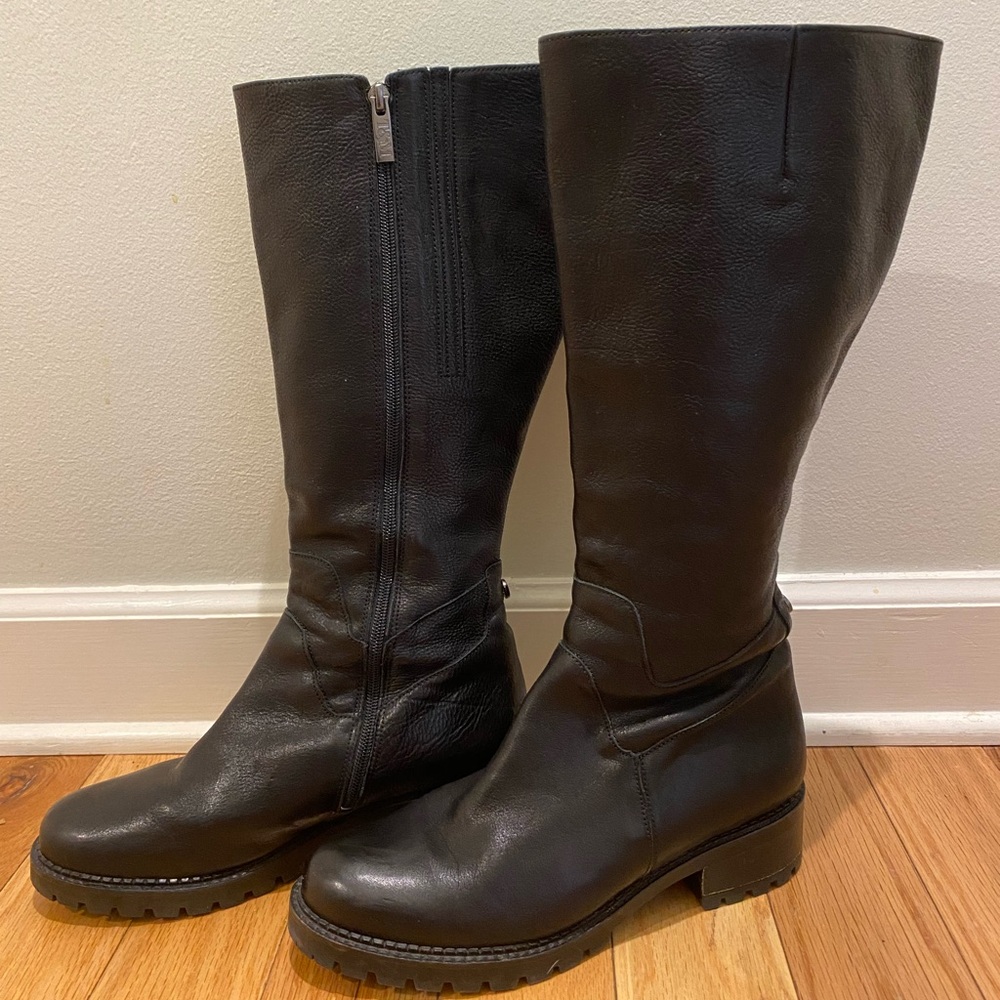Ted&Muffy Black Knee-High Heeled Boots